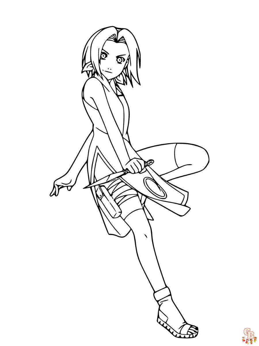 sakura naruto coloring pages