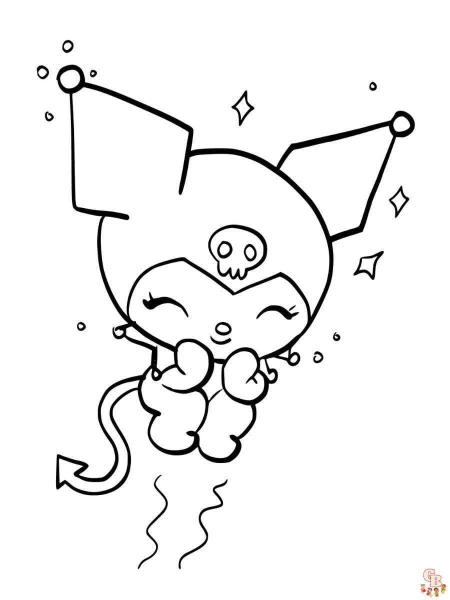 sanrio coloring pages kuromi