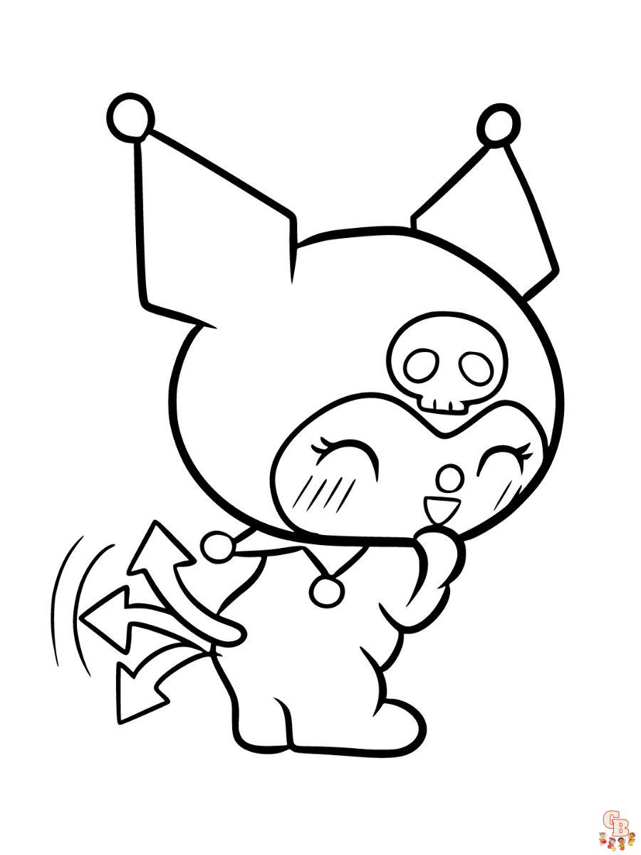 sanrio kuromi coloring pages