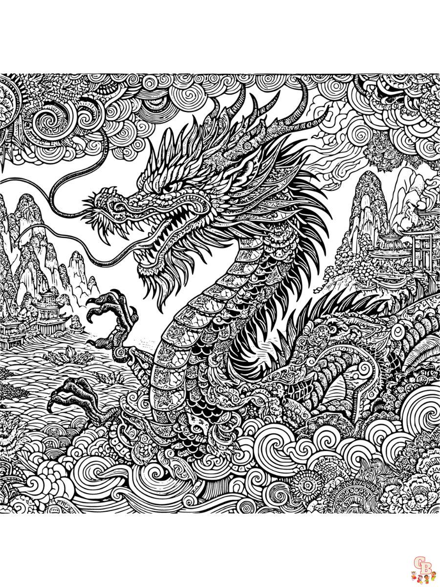 scary dragon coloring pages