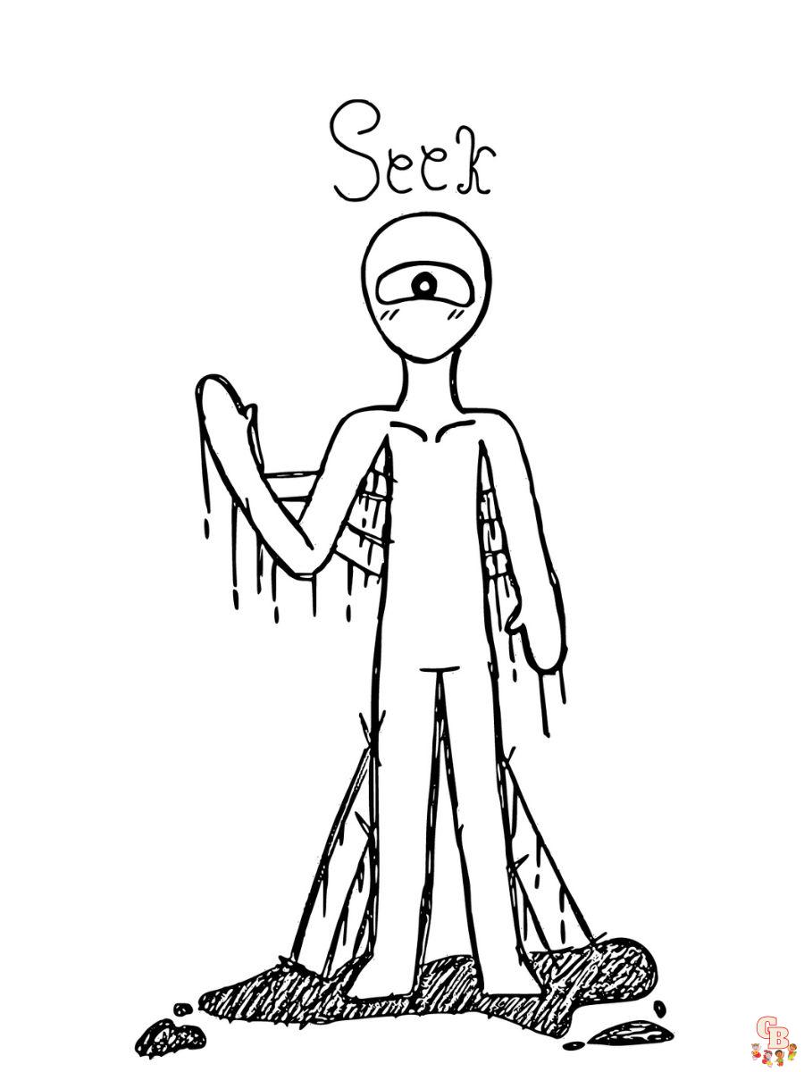 seek from doors coloring pages