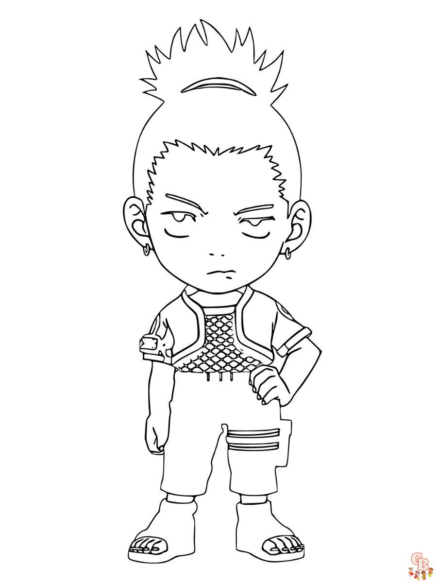 shikamaru coloring page free