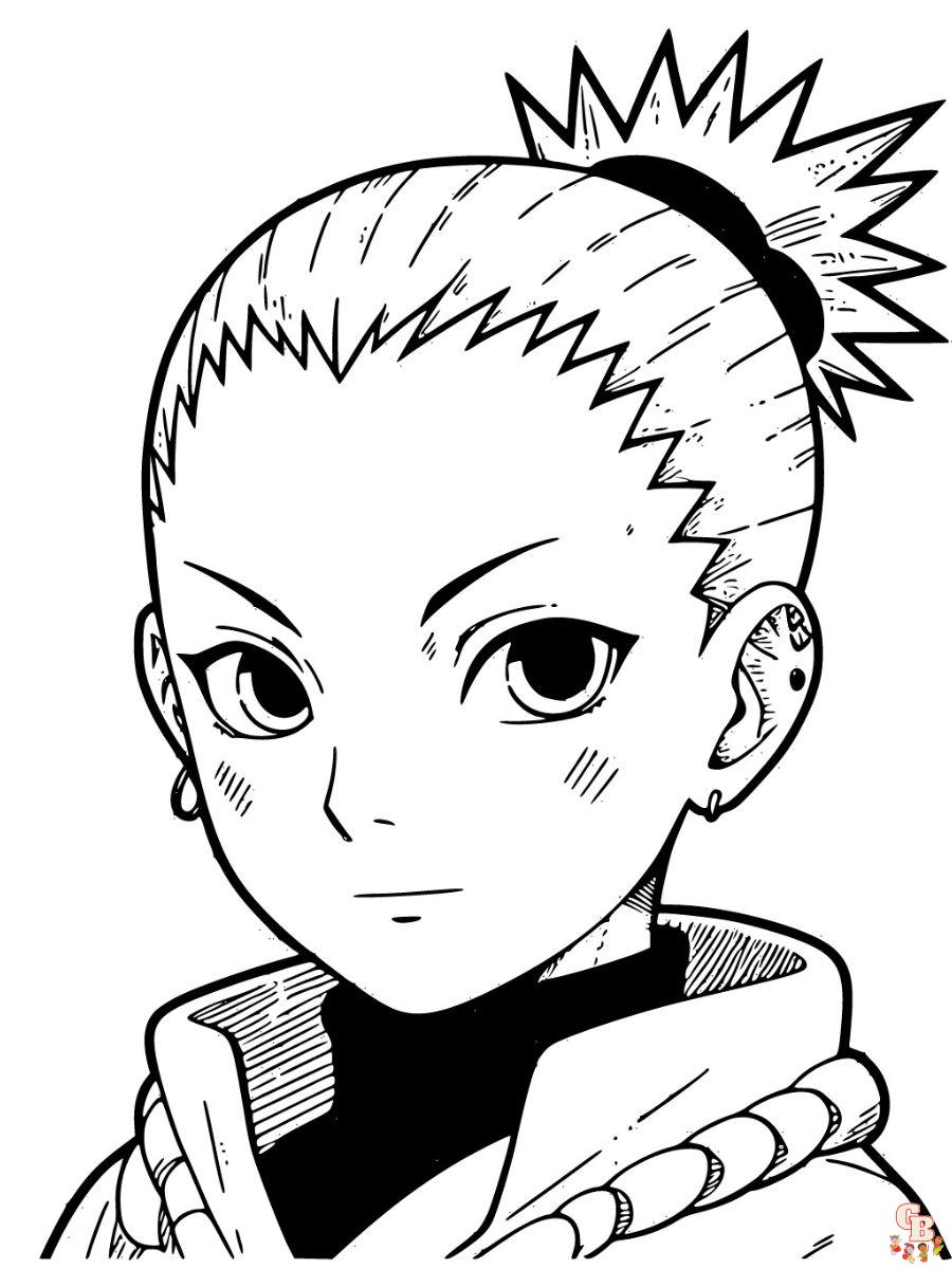 shikamaru coloring page