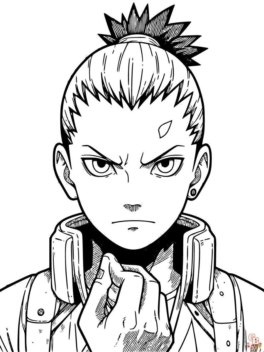 shikamaru coloring pages