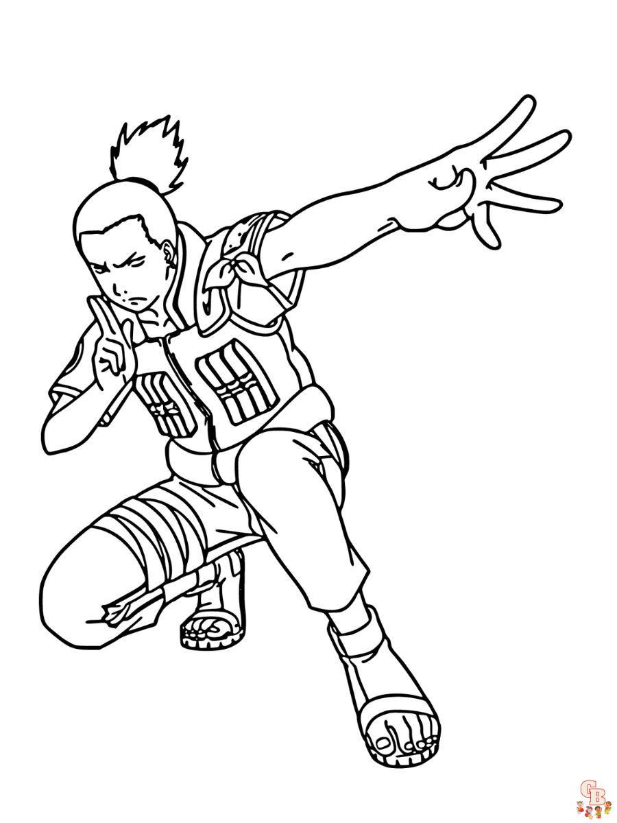 shikamaru nara coloring pages free