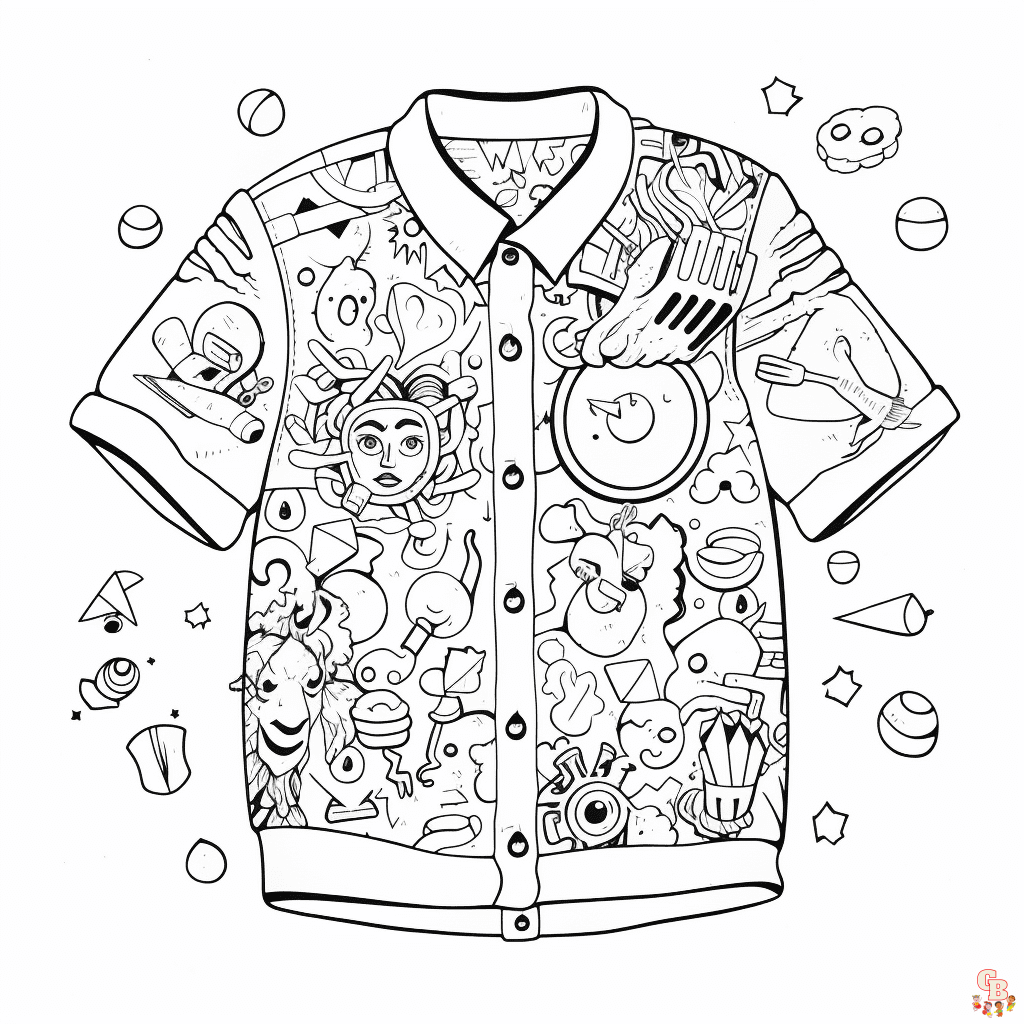 shirt coloring pages printable