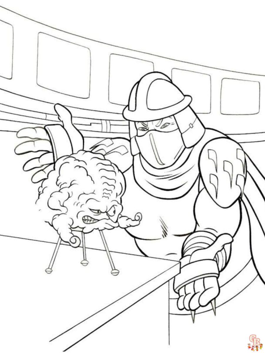 shredder coloring page Free