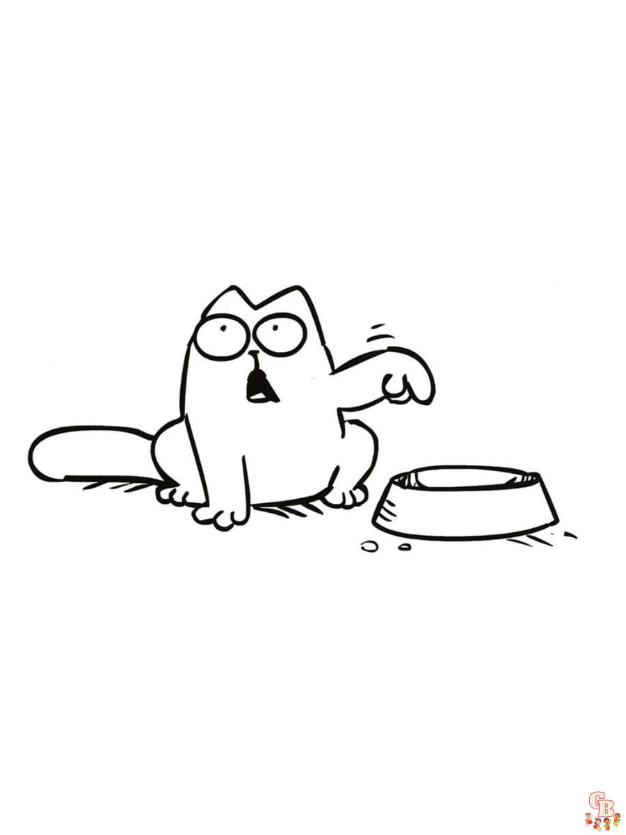 simons cat coloring page free