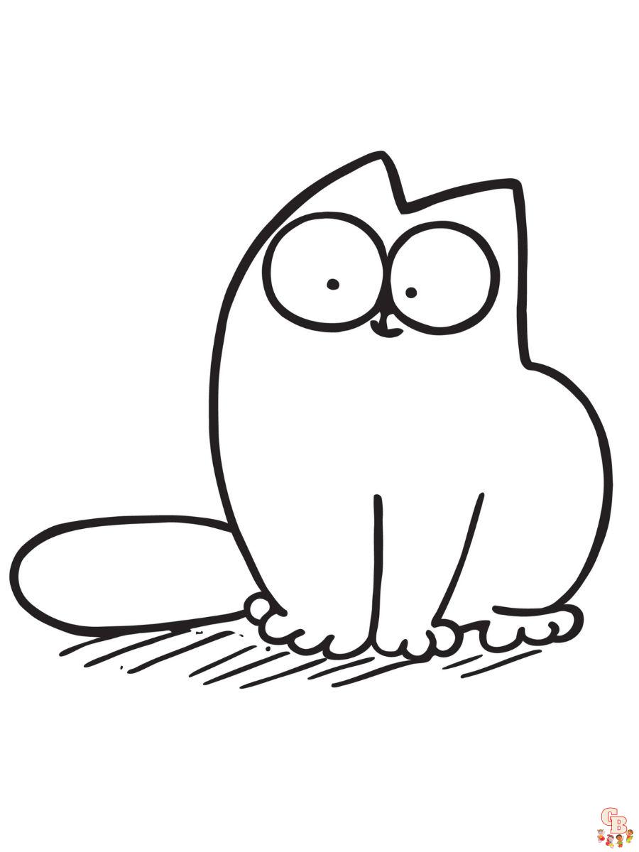 simons cat coloring page