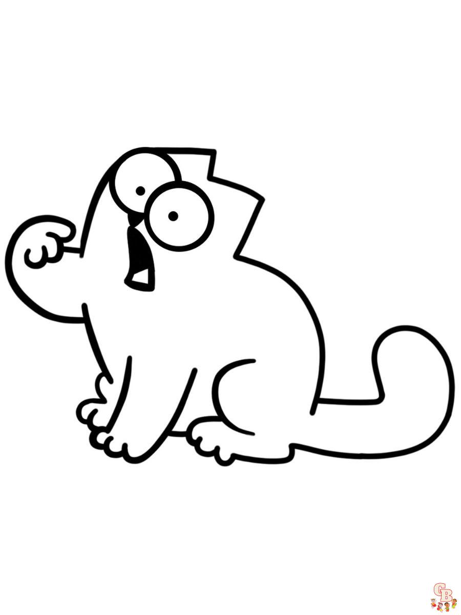 simons cat coloring pages free