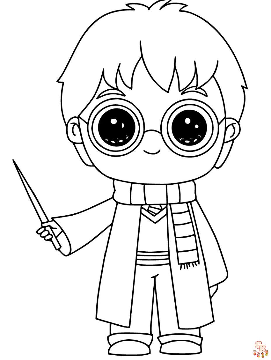 simple harry potter coloring pages