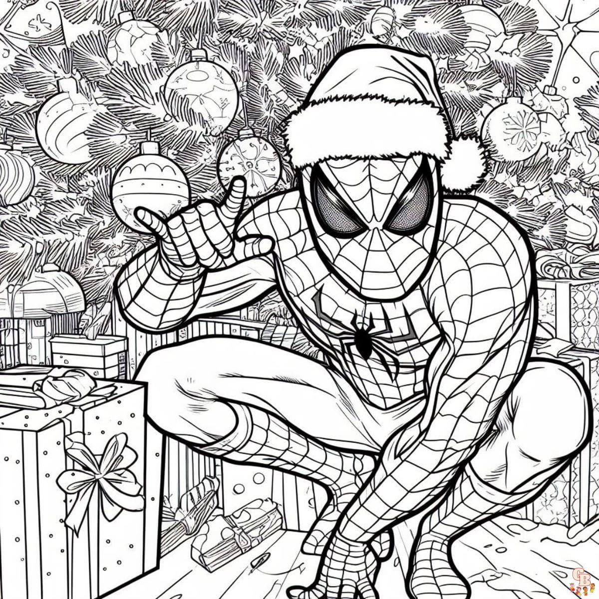 spider man and christmas tree