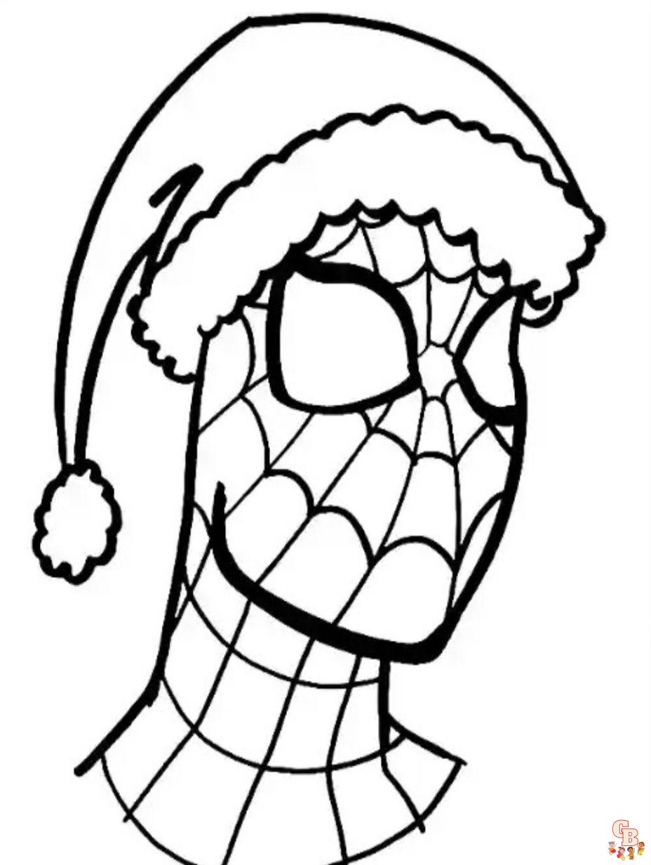 spiderman christmas coloring page