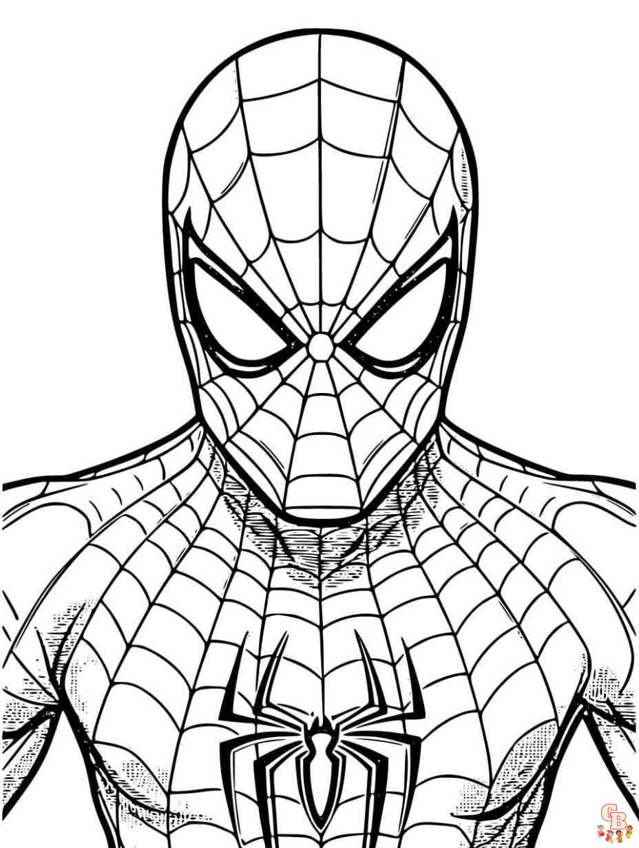 spiderman coloring page printable free