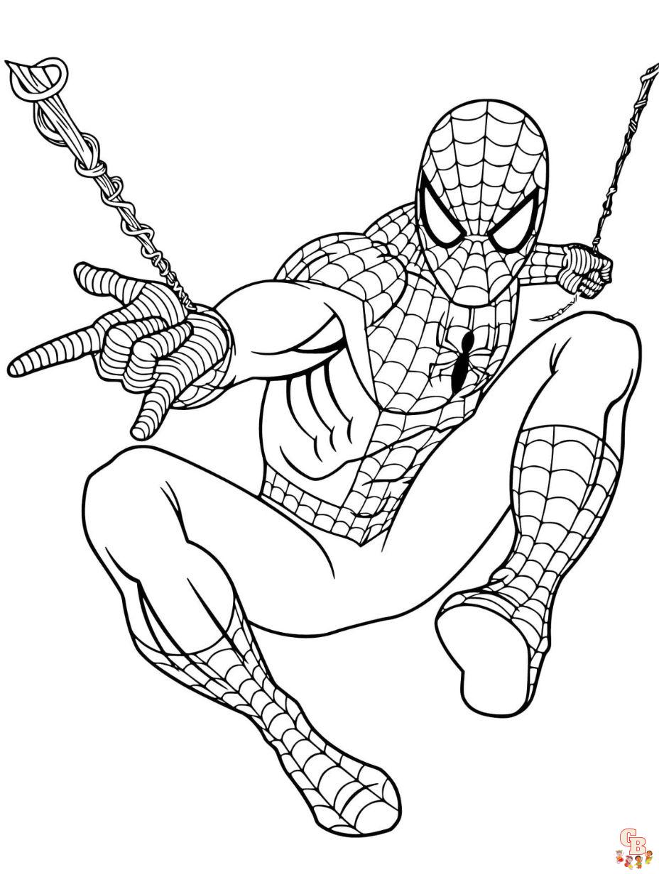 spiderman coloring page printable