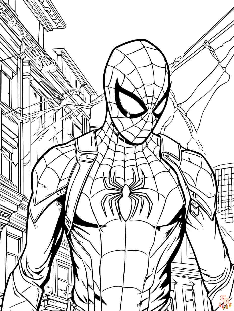 spiderman free printable coloring pages