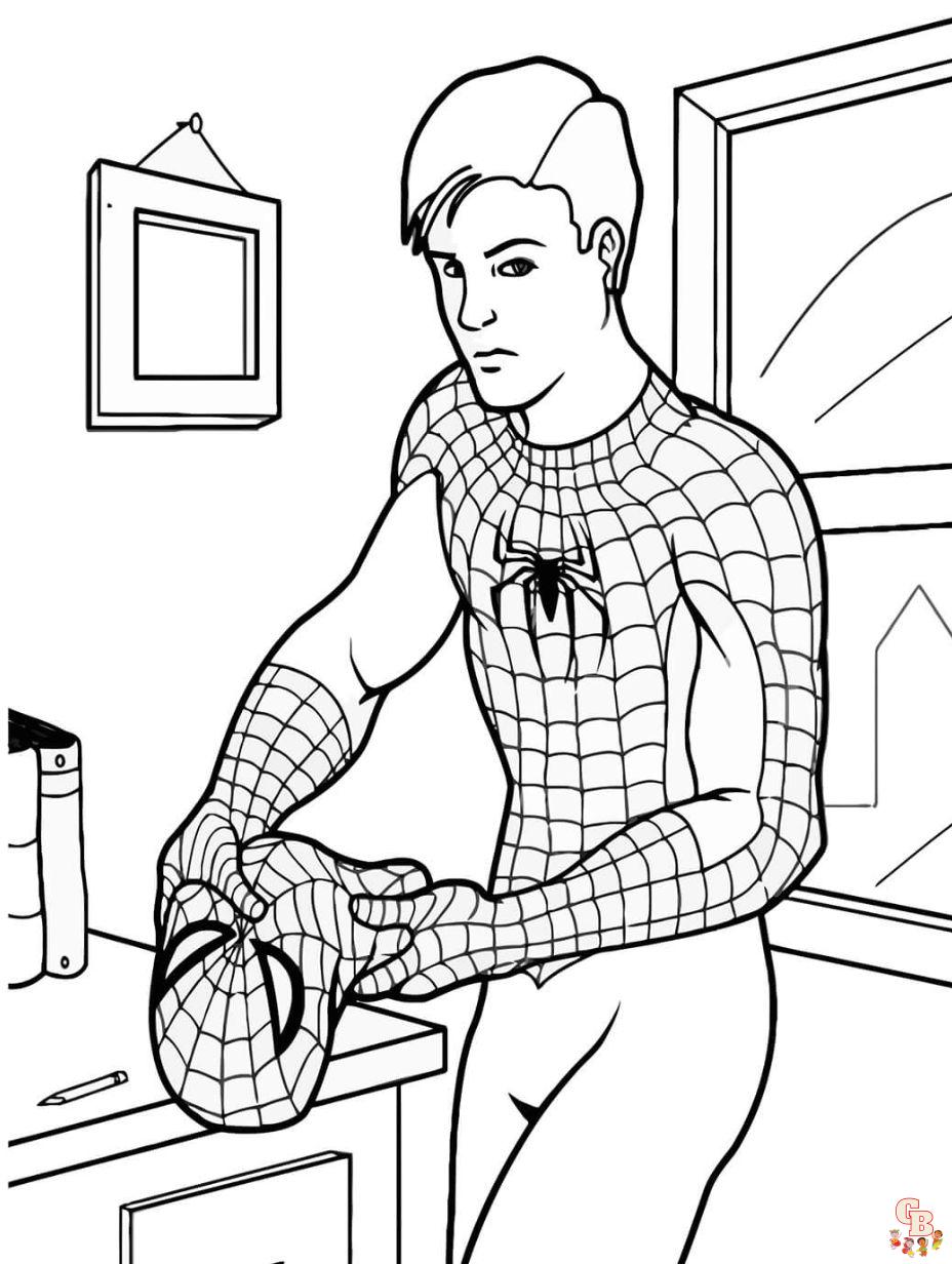 spiderman homecoming coloring page