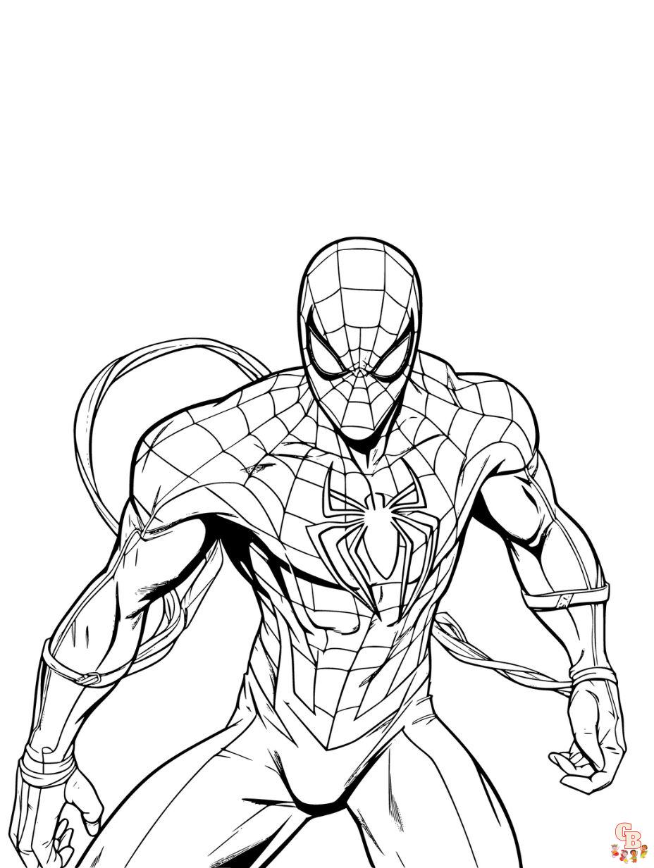 spiderman printable coloring pages free