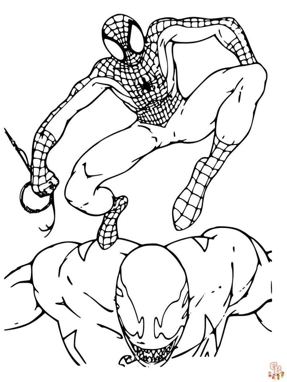 spiderman venom coloring pages