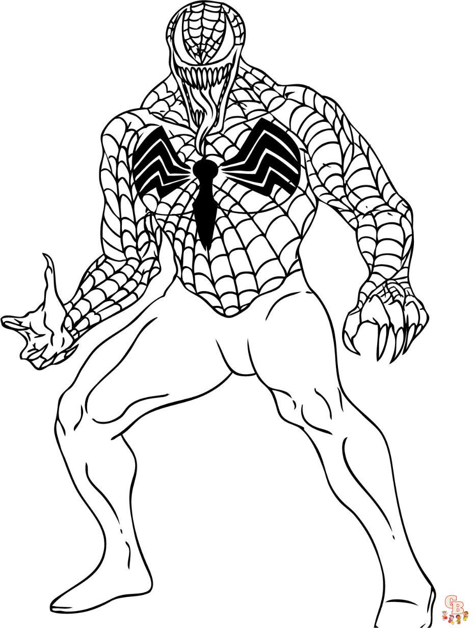 spiderman venom coloring pages