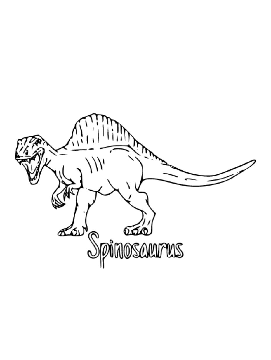 spinosaurus dinosaur coloring pages