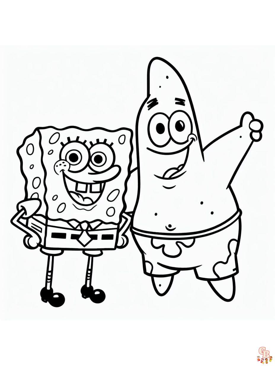 spongebob and patrick coloring pages