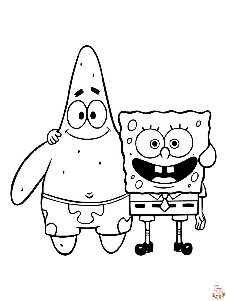 spongebob and patrick coloring pages