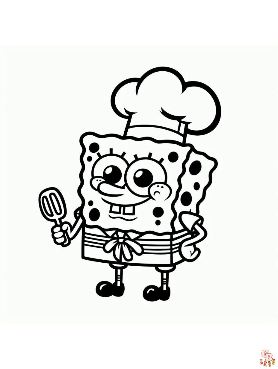 spongebob free coloring pages