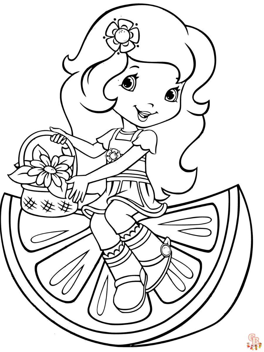 strawberry shortcake coloring page