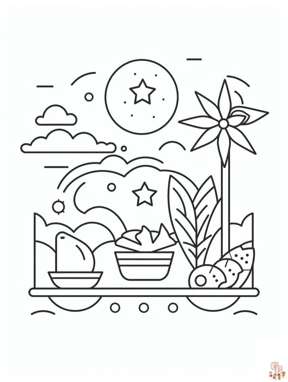 summer coloring page printable