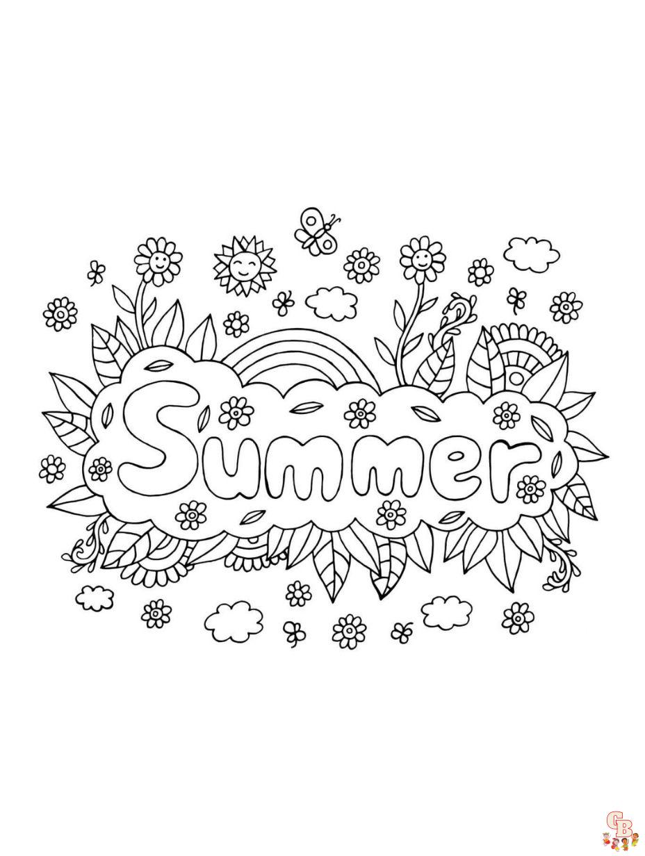 summer coloring pages