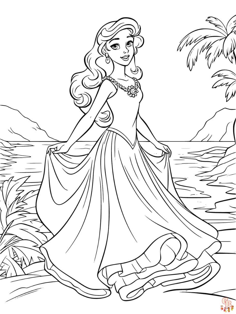 summer disney coloring pages