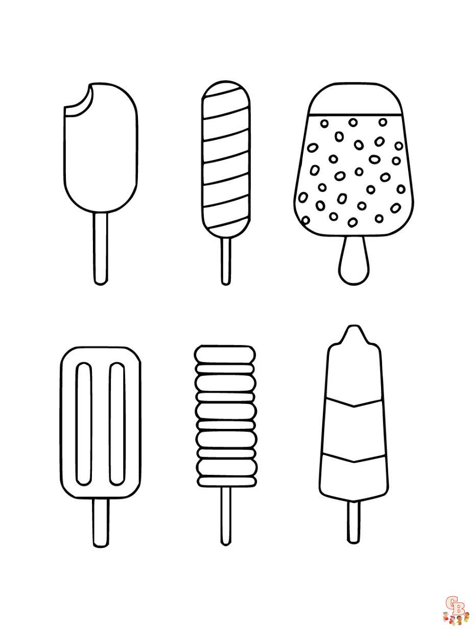 summer ice cream coloring pages