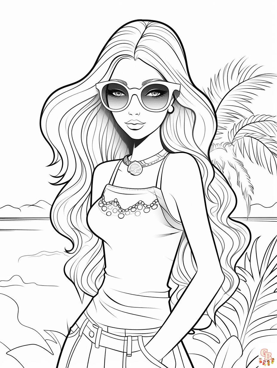 summer kawaii coloring pages