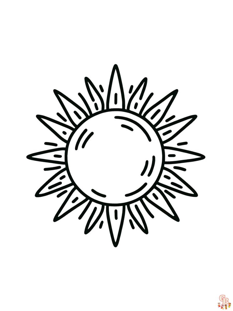 sun coloring pages printable