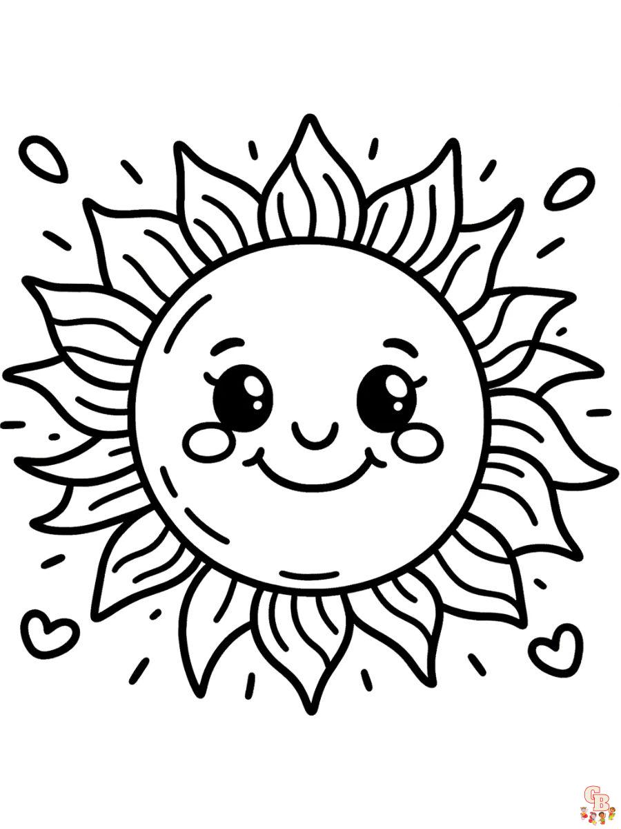 sun coloring pages