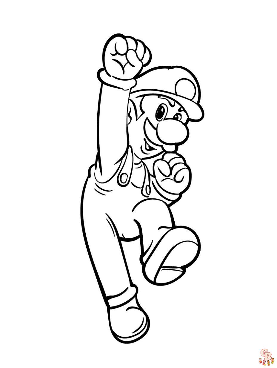 super mario luigi coloring pages