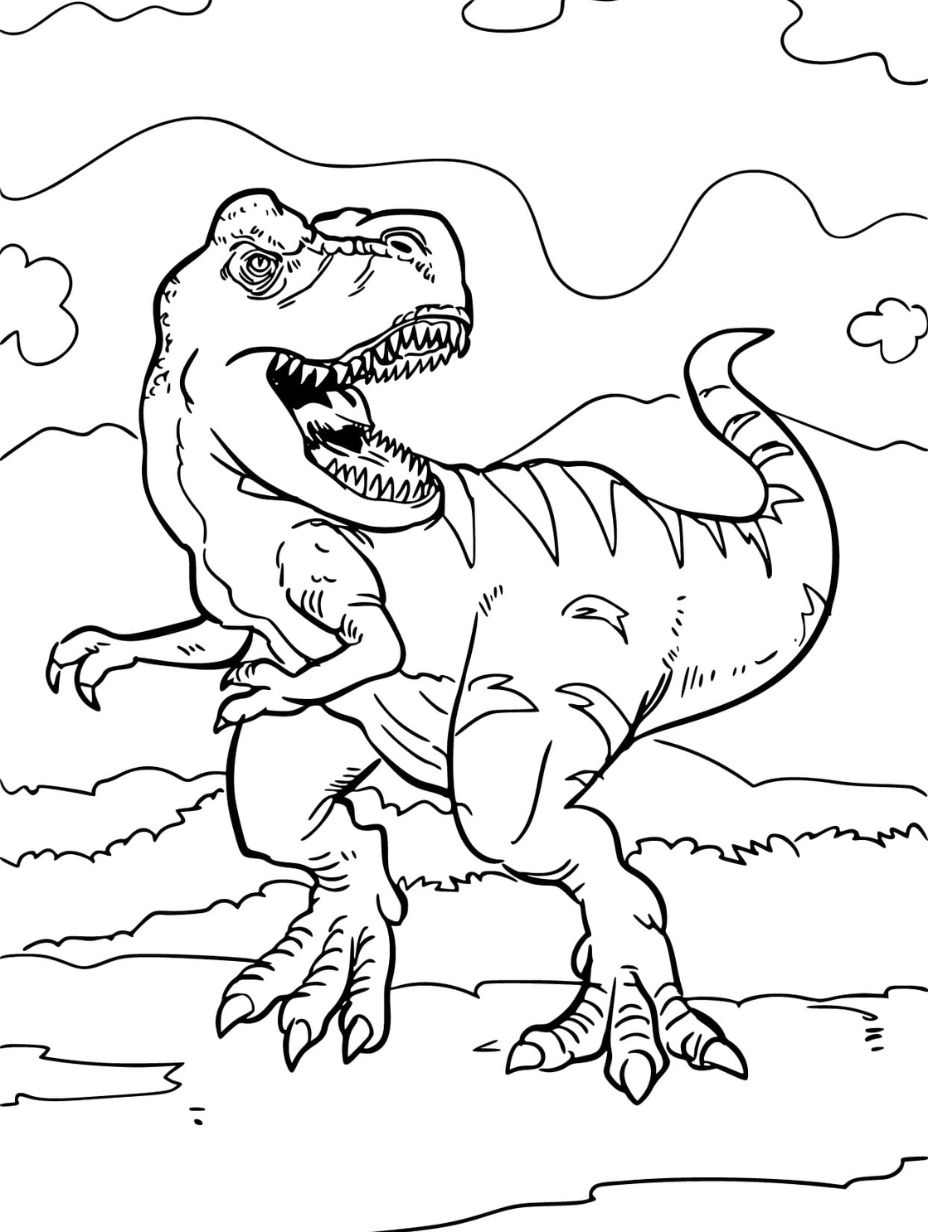 t rex coloring pages