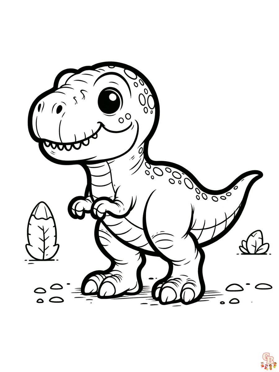 t rex printable coloring pages