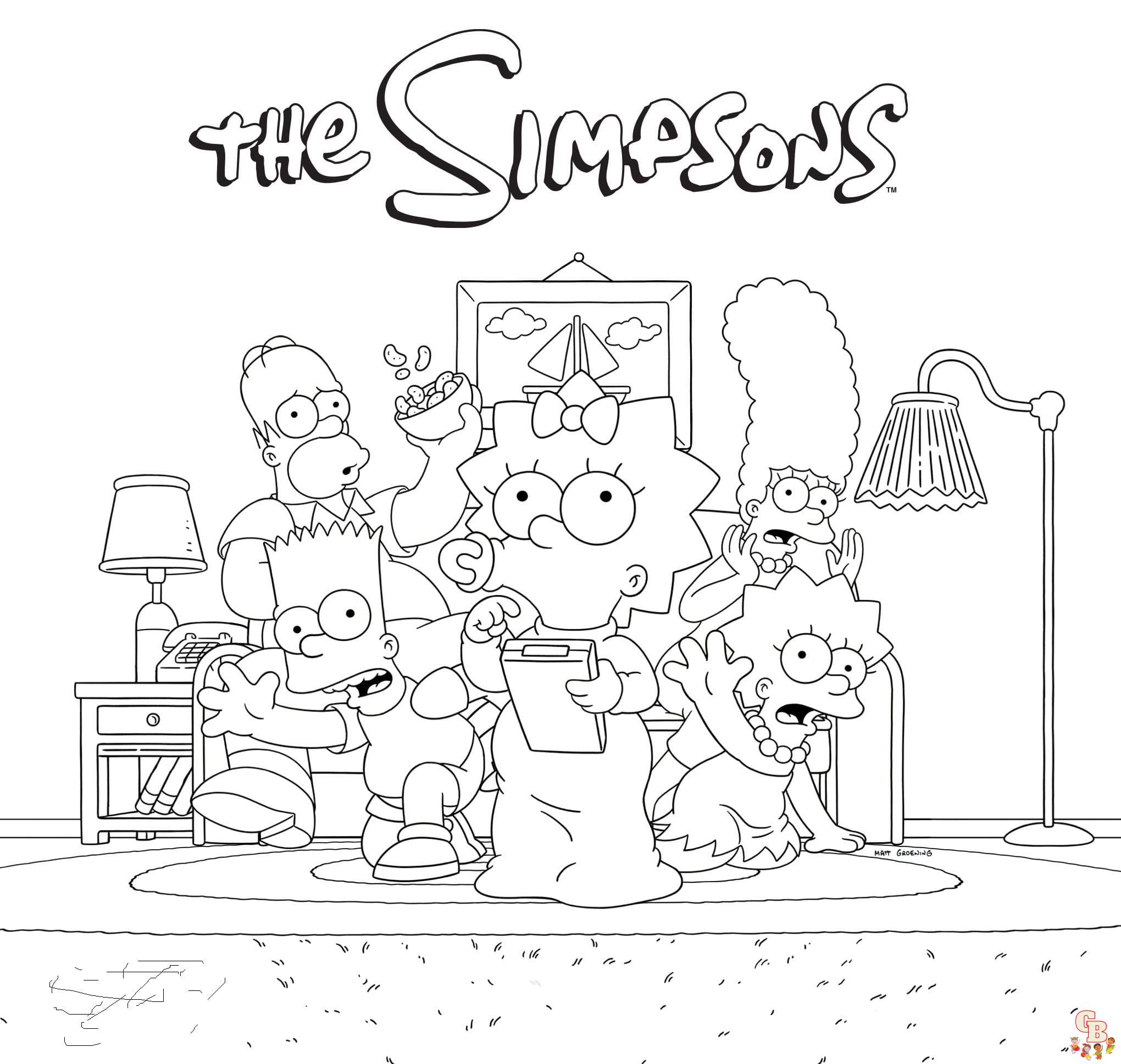 the simpsons Coloring Sheets