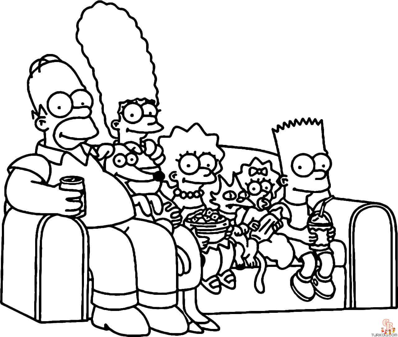 the simpsons coloring pages printable