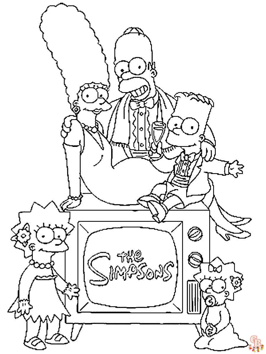 the simpsons coloring pages