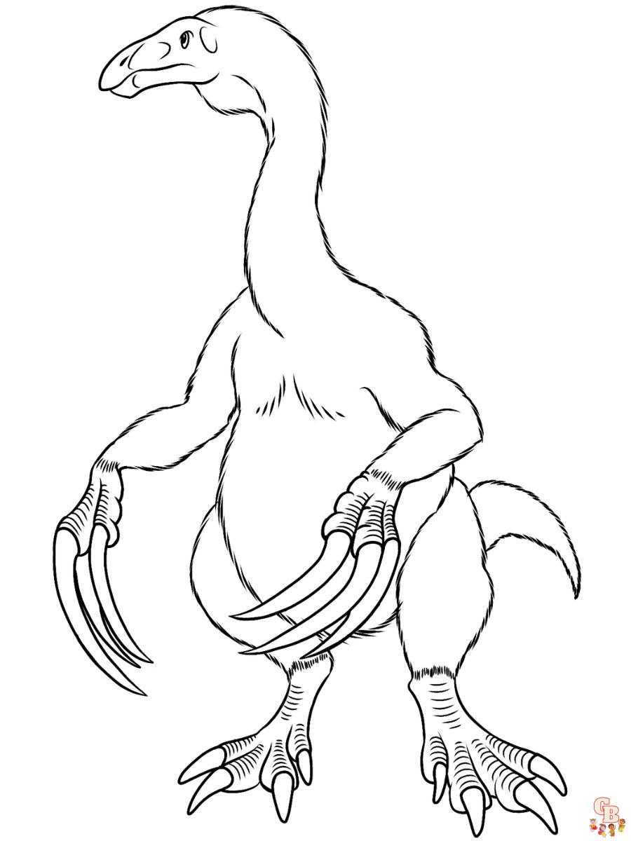 therizinosaurus coloring page