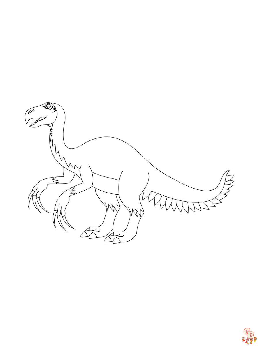 therizinosaurus coloring pages free