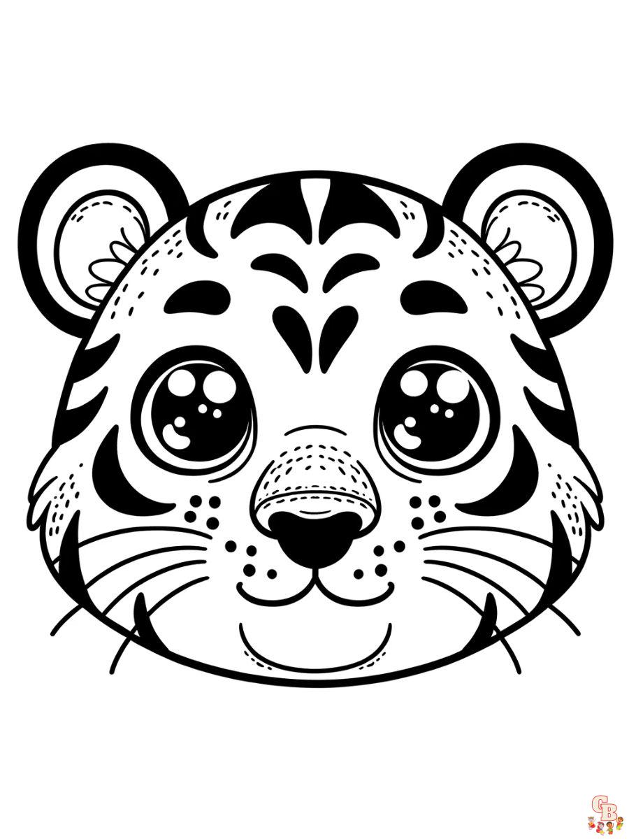 tiger face coloring pages printable