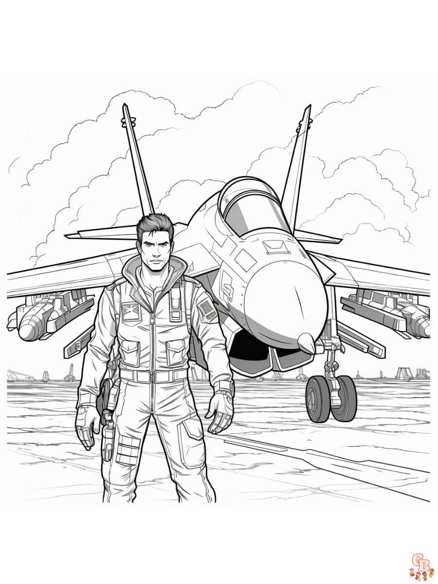 top gun coloring pages