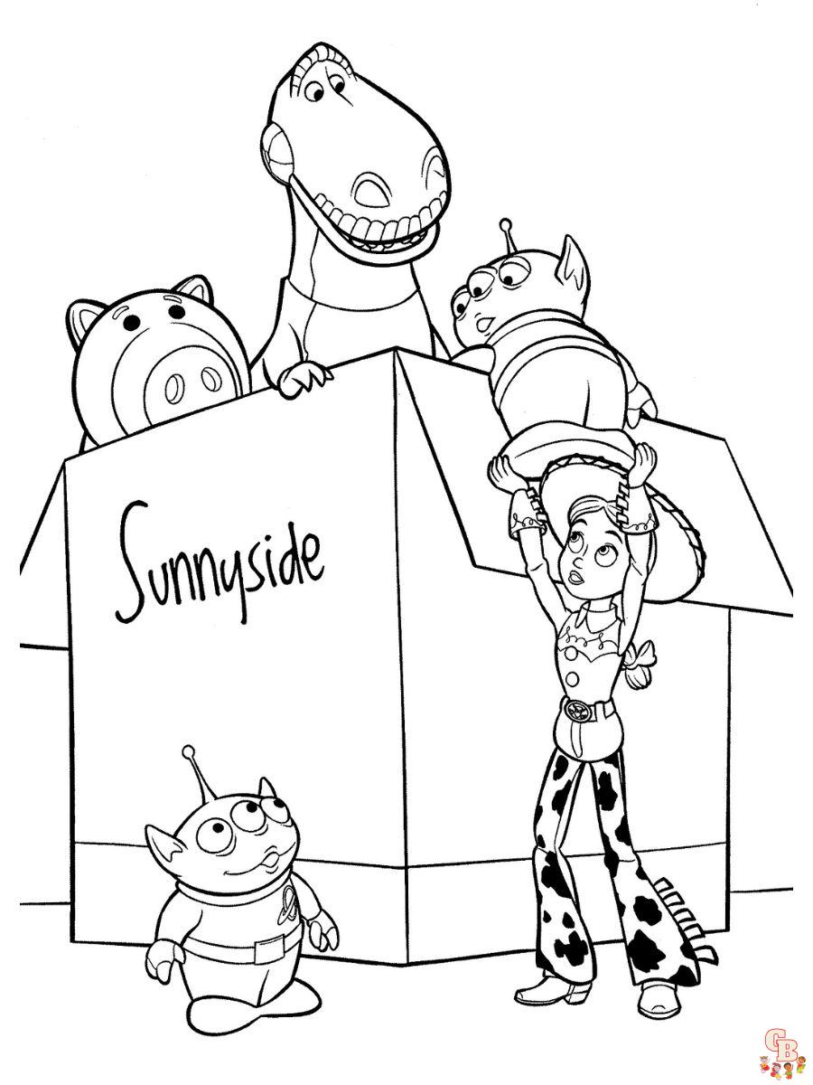 toy story 3 characters coloring pages