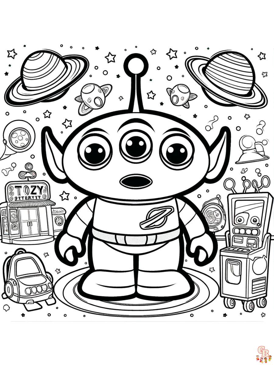toy story alien coloring page