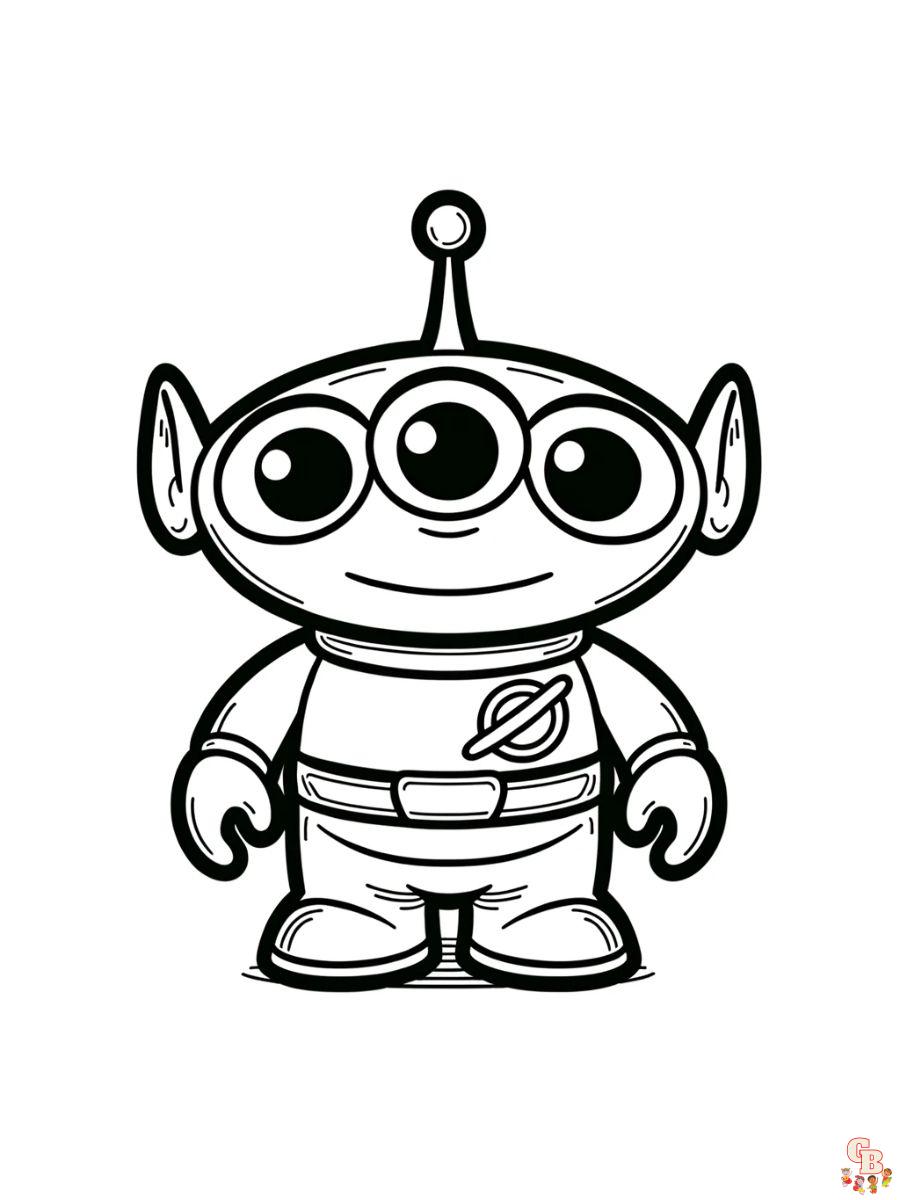 toy story alien coloring pages