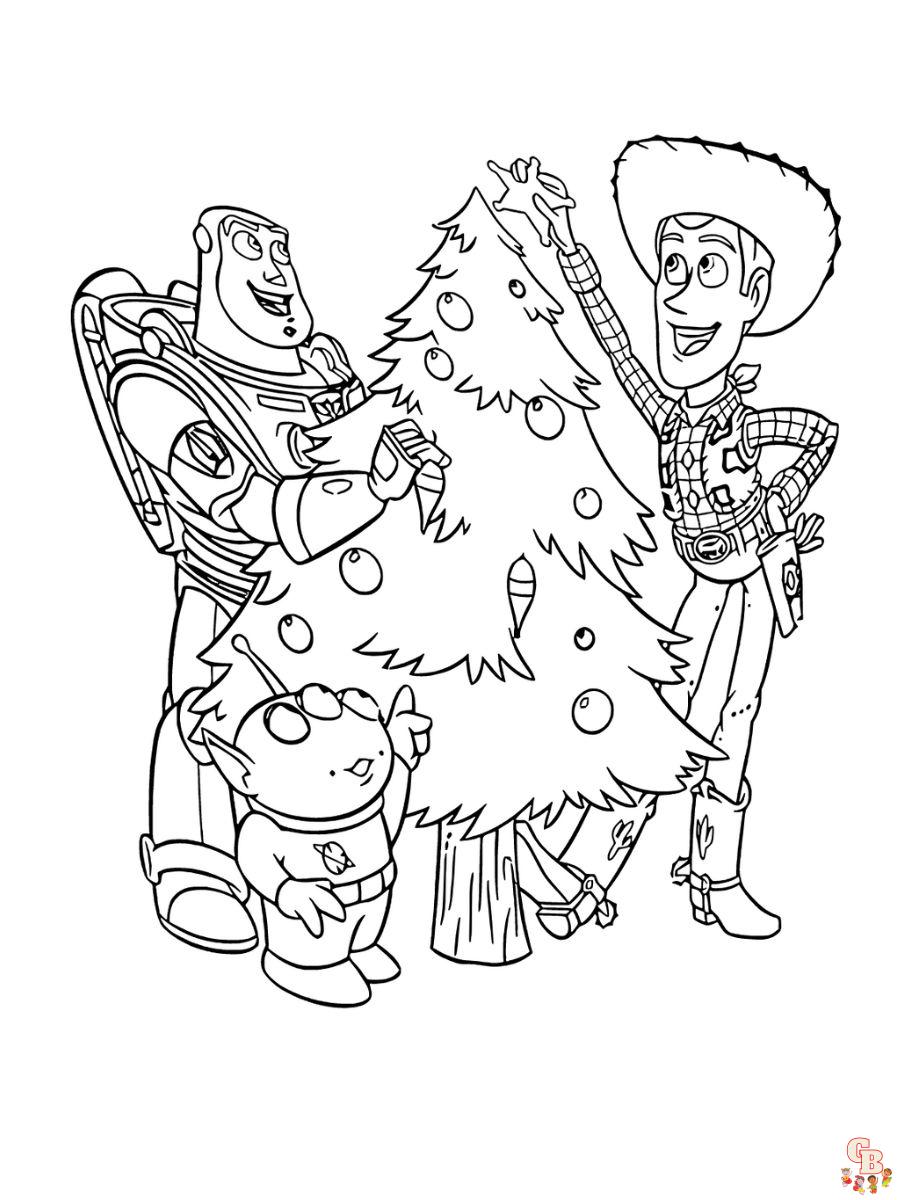 toy story christmas coloring pages printable